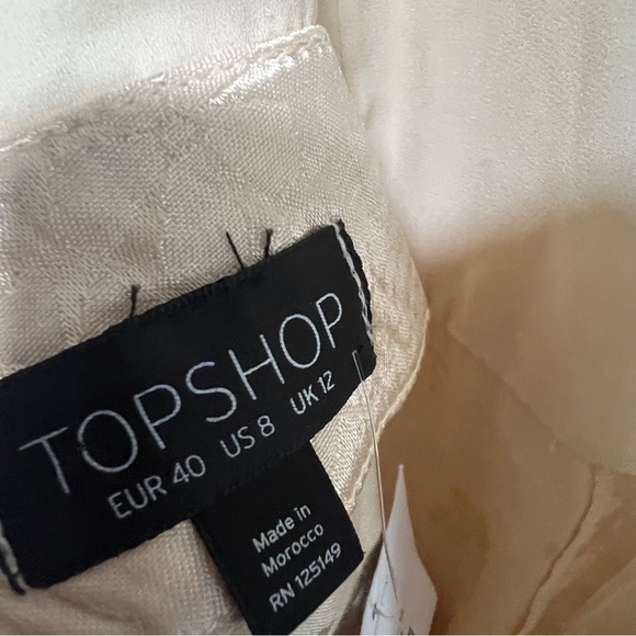 Topshop Satin Gold/Beige Mini Romper, New with Tags - Picture 6 of 7